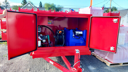 Refueling trailer with diesel pumping station and DEF tank option